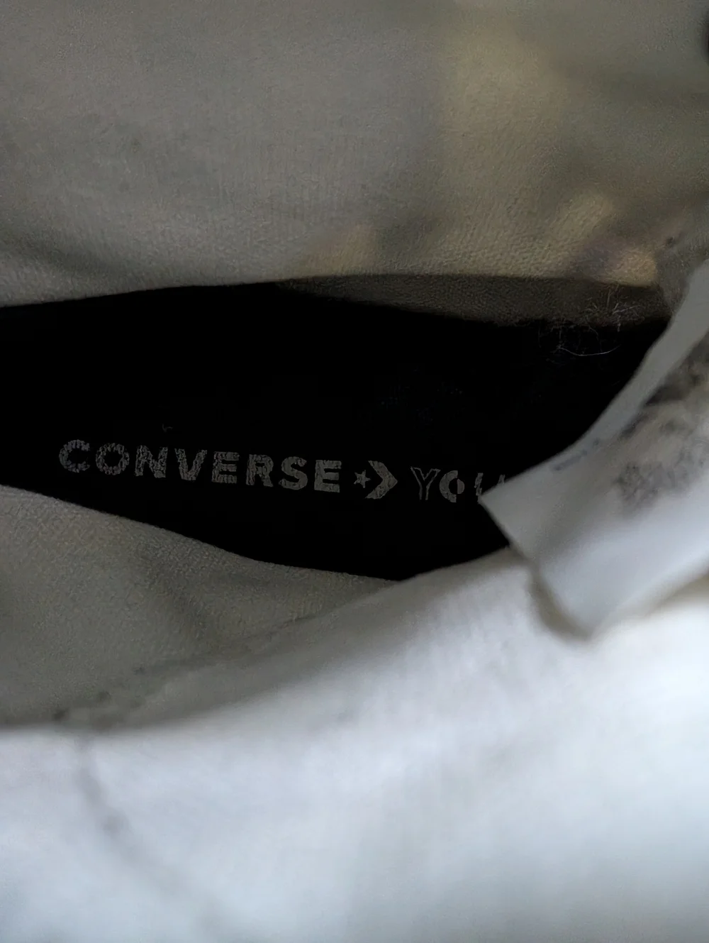 Converse High Top Zebra Stripe Canvas Sneakers - White & Black - Picture 6 of 7